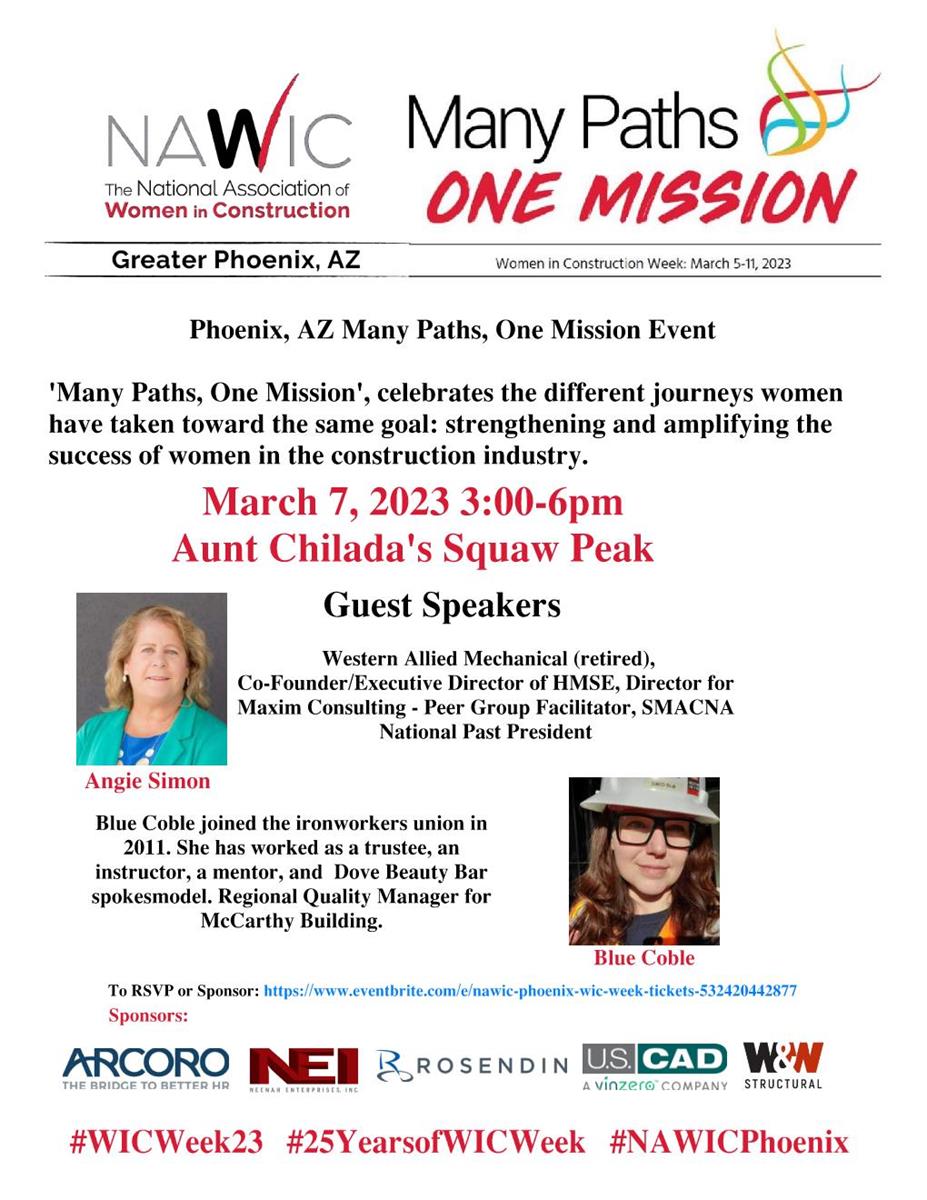 Many Paths One Mission Event - Women in Construction Week Phoenix